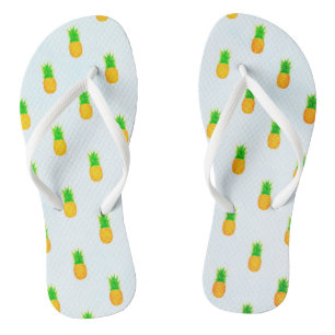 Tropische Gele Ananasprint Strand Teenslippers
