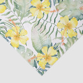 Tropische gele hibiscus bloem bruiloftsborrel tissuepapier (Detail)