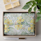 Tropische gele hibiscus bloem bruiloftsborrel tissuepapier (Geschenk)