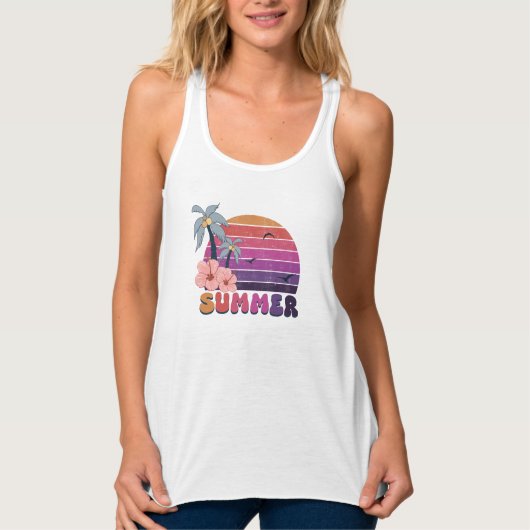 Tropische gelukzaligheid: Zomerparadijs Tanktop (Voorkant)