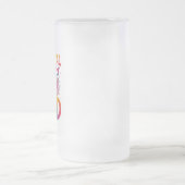 Tropische gemoedstoestand Summer Beach Graphic Matglas Bierpul (Center)