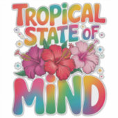 Tropische gemoedstoestand Summer Beach Graphic Sticker (Voorkant)