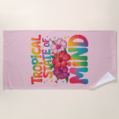 Tropische gemoedstoestand Summer Beach Graphic Strandlaken (Voorkant)