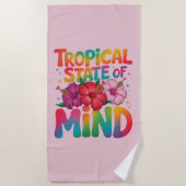 Tropische gemoedstoestand Summer Beach Graphic Strandlaken (Voorkant)