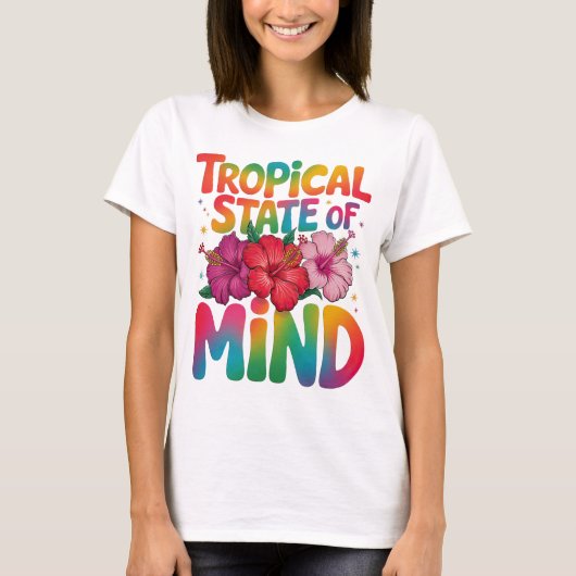 Tropische gemoedstoestand Summer Beach Graphic T-shirt (Voorkant)