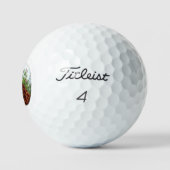 Tropische genade: Giraffe Popout kunst met Hibiscu Golfballen (Logo)