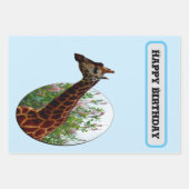 Tropische genade: Giraffe Popout kunst met Hibiscu Inpakpapier Vel (Voorkant 2)