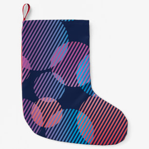 Tropische geometrie: Violet & Roze Nachtontwerp Kleine Kerstsok