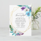 Tropische geometrische bridal of Baby shower per p Kaart (Staand voorkant)