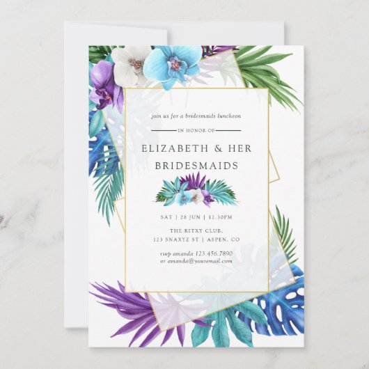 Tropische Geometrische bruidbruidjes Kaart (Voorkant)