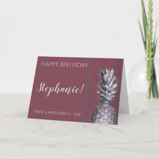 Tropische geschilderde ananas gepersonaliseerde ve kaart
