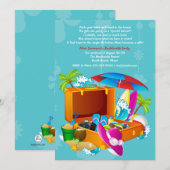 Tropische Get-Away vrijgezellenfeest uitnodiging (Voorkant / Achterkant)