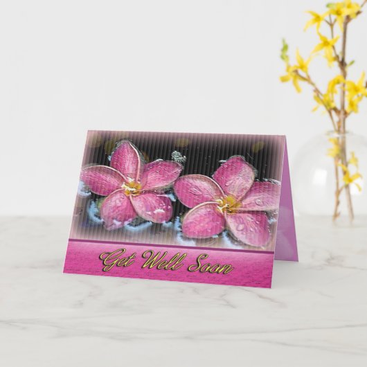 Tropische Get Well Kaart (Gele Bloem)