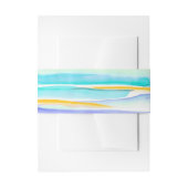 Tropische getijdenlijnen abstracte kunst bruiloft uitnodigingen wikkel (Voorkant Voorbeeld)