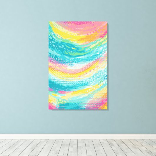 Tropische getijdenpoel dromen canvas afdruk (Insitu (Houten vloer))