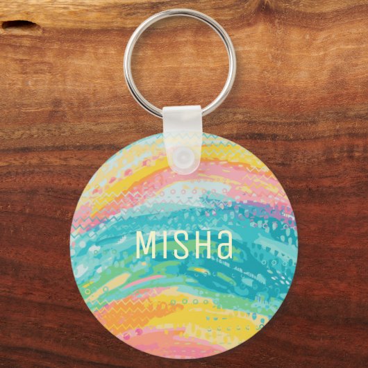 Tropische Getijdenpoel Dromen Sleutelhanger (Achterkant)