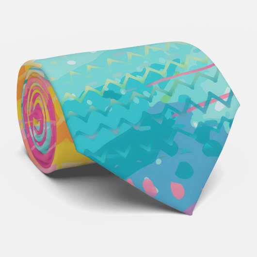 Tropische getijdenpoel dromen stropdas (Opgerold)