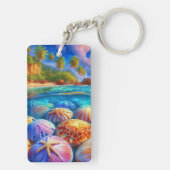 Tropische getijdenschatten sleutelhanger (achterkant)