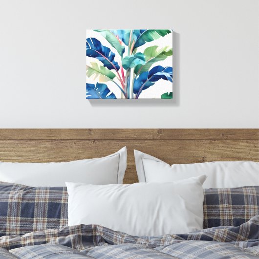 Tropische gevoelens canvas afdruk (Insitu (Slaapkamer))