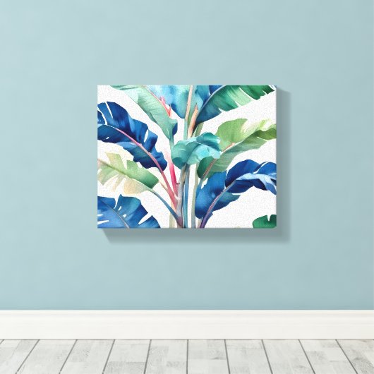 Tropische gevoelens canvas afdruk (Insitu (Houten vloer))