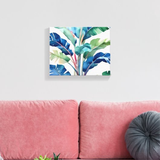 Tropische gevoelens canvas afdruk (Insitu (Woonkamer))