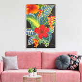 Tropische Ginger Bloem Schilderij @3dudes1life Canvas Afdruk (Insitu (Woonkamer))