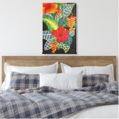Tropische Ginger Bloem Schilderij @3dudes1life Canvas Afdruk (Insitu (Slaapkamer))
