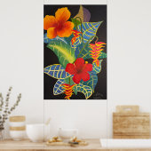 Tropische Ginger Flower Poster @3dudes1life (Keuken)