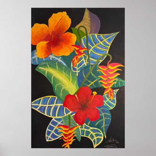 Tropische Ginger Flower Poster @3dudes1life (Voorkant)