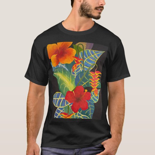 Tropische Ginger Flower T-Shirt @3dudes1life (Voorkant)
