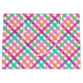 Tropische Gingham Grote Cadeautas (Voorkant)
