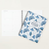 Tropische Ginkgo Foliage Dusty Blue Wedding Planne Planner (Display)
