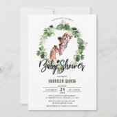 Tropische Giraffe en Baby Baby shower Kaart (Voorkant)