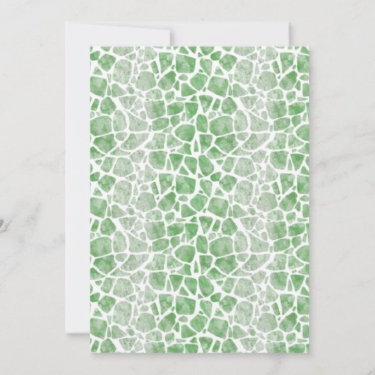 Tropische Giraffe en Baby Baby shower Kaart (Achterkant)