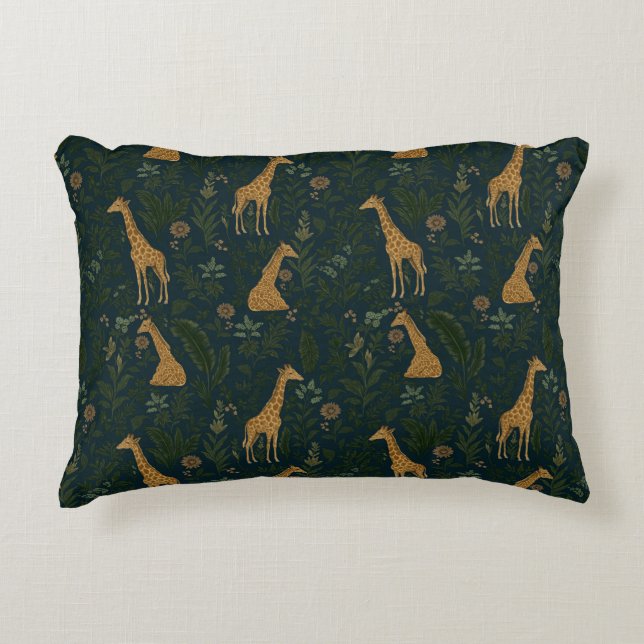 Tropische Giraffe Hangout Accent Kussen (Voorkant)