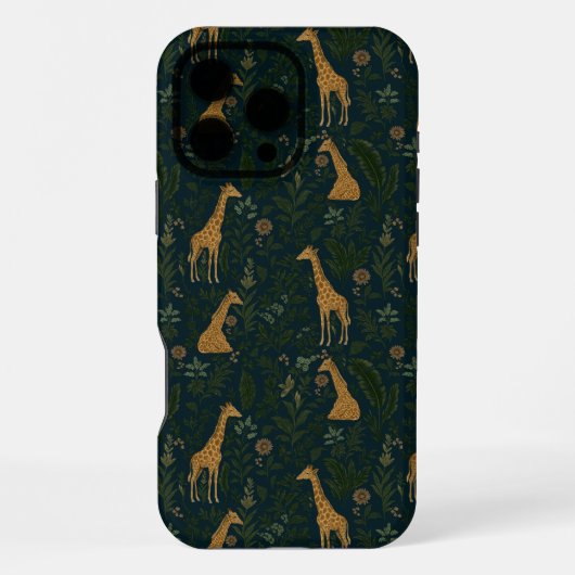 Tropische Giraffe Hangout iPhone Hoesje (Achterkant)
