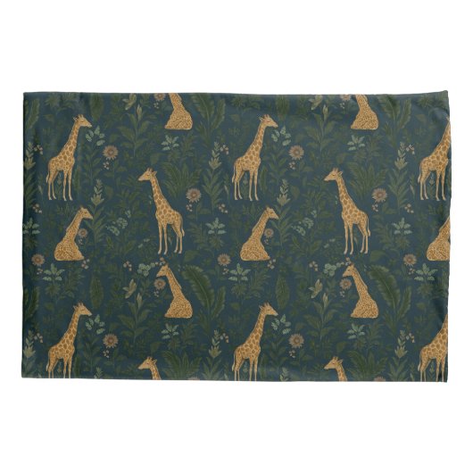 Tropische Giraffe Hangout Kussensloop (Achterkant)