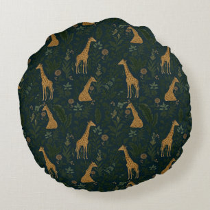 Tropische Giraffe Hangout Rond Kussen