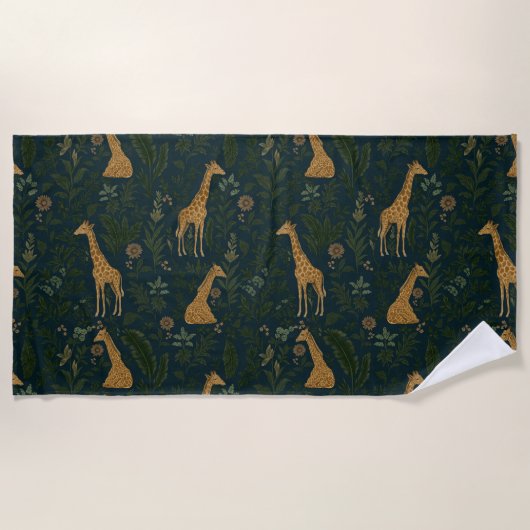 Tropische Giraffe Hangplek Strandlaken (Voorkant)