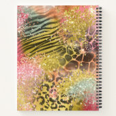 Tropische Giraffe op dierenprint Notitieboek (Achterkant)