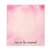 Tropische Girly Pink Peach Waterverf Notitieblok (Voorkant)