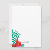 Tropische gitaaruitnodiging kaart (Achterkant)