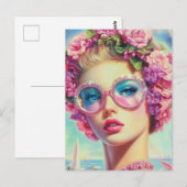 Tropische Glamour Queen Briefkaart (Voorkant / Achterkant)