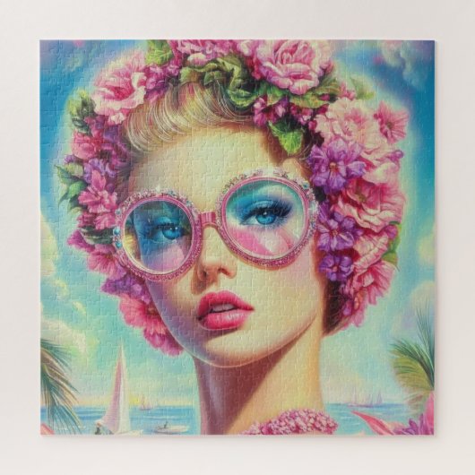 Tropische Glamour Queen Legpuzzel (Verticaal)