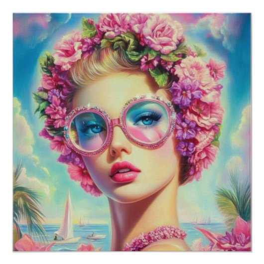 Tropische Glamour Queen Perfect Poster (Voorkant)