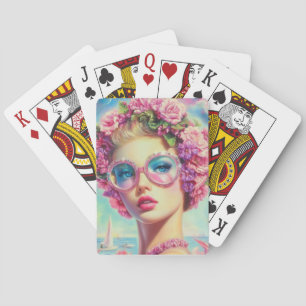 Tropische Glamour Queen Pokerkaarten