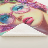 Tropische Glamour Queen Sherpa Deken (3/4)