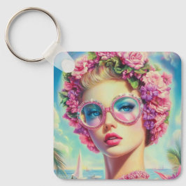 Tropische Glamour Queen Sleutelhanger