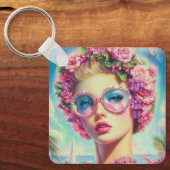 Tropische Glamour Queen Sleutelhanger (Voorkant)