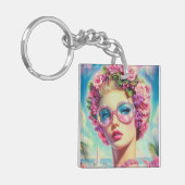 Tropische Glamour Queen Sleutelhanger (Voorkant Links)